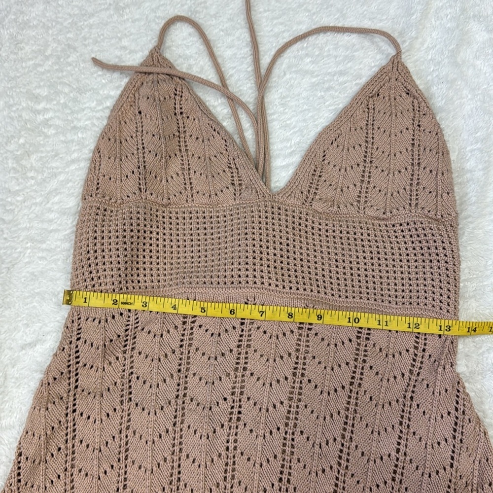 Reformation Junio open knit summer beach dress size medium - Picture 6 of 13